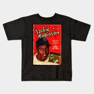 Front cover of Jackie Robinson comic book Kids T-Shirt